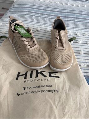 HIKE Women’s Tan Athletic Walking Sneakers - Lightweight Comfort